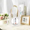 Bolsa Tote Transparente Escarchada Bolsa para Empaque de Pulseras Bolsa para Zongzi Flor de Té Pura Hecha a Mano Bolsa de Regalo para Festival del Bote del Dragón