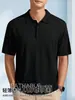 Tencel LyocellCamiseta Polo de Punto de Manga Corta para Hombre 26 Nuevo Casual Versátil Transpirable Top de Manga Corta