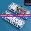 Caja de Almacenamiento de Cables de Datos con Compartimentos, Caja de Carga Transparente para Cables de Auriculares, Caja de Almacenamiento de Escritorio Transparente de Acrílico