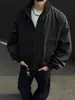 Jaqueta Bomber à Prova de Vento Perfil Masculino Primavera e Outono Marca da Moda Yipi Shuai Gola Alta Estilo Americano cleanfit Jaqueta Preta da Moda Moda Masculina