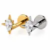 Aretes de aleación de titanio G23 para mujer, producto popular transfronterizo, perforaciones corporales con forma de marquise, tachuelas para hueso de la oreja y tachuelas para labio, en stock para venta al por mayor