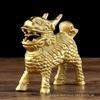 Ornamentos de latão Kirin Home Fortune Xiangyun Sentado Kirin Bronze Artesanato Decoração Fábrica Atacado Feng Shui Suprimentos