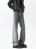 Jeans Bootcut Jacquard Americano para Hombre en Otoño Marca de Moda High Street Pantalones de Calle Guapos Pantalones Casuales Rectos Holgados