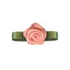 Decoración de flores de Yao Ming hecha a mano, cinta de flores, palabra, hoja, 2 rosas, material de bricolaje, horquilla para el cabello, decoración, cinta de flores