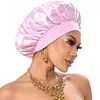Gorro de Satén Extra Grande para Dormir para Mujer Borde Elástico Ancho Alta Elasticidad Gorro Nocturno Gorro para el Cabello para el Cuidado Diario del Cabello