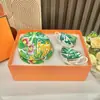 Conjunto de Xícara e Pires para Café de Porcelana Óssea Família H Criativa Xícara de Chá com Pires Doméstico Simples Cerâmica para Chá Perfumado Atacado Transfronteiriço