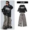 Ropa Hip-Hop Moderna para Niños Niños Hip-Hop Cuero Negro Ropa de Baile Traje Hiphop Chico Atractivo Ropa de Presentación para el Día de Año Nuevo