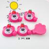 Plato de Huella de Oso Fresa de Dibujos Animados Taza de Té con Forma de Trasero Pinza para el Pelo Cuerda para el Cabello Decoración funda de teléfono diy Accesorios de Resina