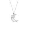 Collar de luna y estrella de Singapur concha de nácar blanca temperamento de nicho cadena de clavícula de concha de luna y estrella joyería para mujer venta al por mayor