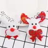Broche luminoso de peluche navideño joyería de destello colorido regalo creativo para niños broche de Papá Noel juguetes navideños