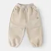 Pantalones Deportivos de Forro Polar para Niños para Otoño e Invierno, Ropa Nueva para Niños, Pantalones de Chándal para Niños Pequeños, Moda de Otoño para Niños
