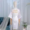 Robe de Noiva Transfronteiriço, Robe de Manhã, Camisola Feminina, Maquiagem de Casamento, Grupo de Madrinhas, Kimono de Casamento, Roupão