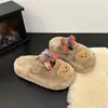 Nuevas Pantuflas de Peluche de Oso de Dibujos Animados para Mujer Invierno 2026, Lindas de Oso con Suela Gruesa para Uso en Casa y al Aire Libre, Pantuflas Cálidas con Forro de Felpa