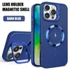 Soporte de Lente Oculto Adecuado para Funda de Teléfono Apple 16 Pro iPhone 14 Pro Carga Magnética Cubierta Protectora