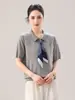 Fábrica de Suéteres Dalan Source ofrece ropa de verano de seda helada para mujer en stock, personalización al por mayor, OEM, marca privada y procesamiento de lotes pequeños