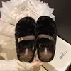Pantuflas Peludas Baotou para Mujer Ropa de Exterior 2026 Nuevo Invierno Interior Suela Gruesa Aumentador de Altura Personas Bajas Zapatos de Pantuflas de Algodón Esponjosas