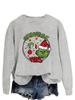 Vibras de Navidad europea y americana Grinchmas Estampado divertido del Grinch suéter de moda nuevo para mujer top versátil