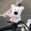 Decoração de Boneco Cachorro Rabiscado Fofo para Carro Elétrico Boneco Deitado Acessórios de Espelho Retrovisor de Motocicleta a Bateria Pingente