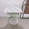 Mesa de Jantar Quadrada Branca Simples Moderna para Casa Apartamento Pequeno Loja de Chá com Leite Cafeteria Recepção de Negociação Varanda Mesa Redonda