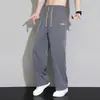Pantalones Casuales Transpirables Finos de Moda Trendy Versátiles de Verano para Hombres y Adolescentes, Pantalones Deportivos Elásticos Holgados Cortos