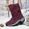 Amantes del noreste botas de nieve para mujer altas impermeables antideslizantes zapatos gruesos de algodón para hombre zapatos cálidos con forro polar zapatos de senderismo una generación de pelo