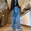 2024 Nuevos pantalones vaqueros rectos sueltos de moda americana, pantalones casuales sencillos de uso diario para adolescentes y estudiantes