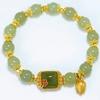 Pulsera de jade Hetian natural como el sol naciente, diseño retro elegante de nicho, pulsera de azúcar para mujer