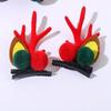 Adereço de Cabeça de Natal Galhos Grampo de Cabelo Infantil Grampo de Cabelo de Natal Bola de Cabelo Presilha Bico de Pato Grampo de Cabelo Fofo de Rena para Franja