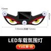 Luz Decorativa Inalámbrica con Energía Solar Ojo de Diablo para Coche Luz de Advertencia LED Triángulo Ventana Ventana Trasera Luz Ambiental Divertida para Coche
