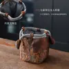 Bolsa de Almacenamiento para Tetera de Tela con Cordón, Funda Protectora para Taza Individual, Accesorios para Ceremonia del Té, Bolsa Portátil para Juego de Té de Servicio Rápido para Exteriores