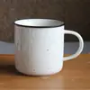 Caneca de Cerâmica Estilo Chinês Retrô com Acabamento Esmaltado Vintage Simples Caneca de Chá Caneca de Água para Escritório com Tampa Caneca de Comércio Exterior Personalizada