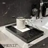 Prateleira de Armazenamento para Bandeja de Banheiro Quarto de Hóspedes Modelo de Banheiro Banheiro Balcão de Hotel Rack de Armazenamento para Cosméticos Suprimentos para Lavar as Mãos e Escovar os Dentes