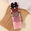 Set de Pinzas para el Cabello de Mariposa de Venta Caliente Transfronteriza para Niñas, Borde Ribeteado de Tira de Tela Rayada, Lindas Pinzas para el Cabello de Princesa, Accesorios para el Cabello 3002