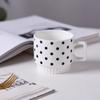 Taza Apilable de Cerámica Estilo Hepburn Nórdico Simple Blanco y Negro Taza Creativa para Oficina Diseño con Sentido del Diseño para Pareja