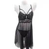 Lencería sexy, camisón de tirantes de encaje tentación para mujer, pijama transparente sexy, uniforme que no se quita, venta al por mayor 8013