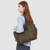 Bolso de Hombro de Moda con Estampado de Leopardo de Gran Capacidad para Mujer, Bolso Tote Nuevo Sencillo y Personalizado, Bolsa de Compras, Bolso de Viaje Versátil