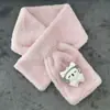 Cachecol de pelo macio versão coreana estilo japonês outono e inverno ins cachecol de pelúcia para menina imitação de pelo de coelho rex grosso cruzado