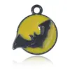 Halloween Transfronterizo Amazon Aleación Goteo de Aceite Murciélago Dulce o Truco Colgante Accesorios de Colgante Venta al por Mayor