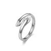 Anillo Abierto de Diseño Nicho Popular Transfronterizo de Acero de Titanio Popular Europeo y Americano Anillo de Pareja de Moda Joyería de Mano Venta al por Mayor