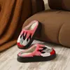 Chinelos de Algodão Unissex Amazon Temu para Adultos, Sapatos de Casa Tamanho Grande, Sapatos de Algodão Peludo Estampados, Feitos Sob Medida com Seu Próprio Design