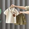 5304 Roupa de Verão para Meninos 2026 Nova Estilosa Bebê Verão Tendência Camisa Polo Manga Curta Moda de Verão Infantil