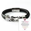 Pulseira de Couro de Aço Inoxidável Pulseira para Homens Lovemyson Pulseira Torcida Magnética de Aço Inoxidável Pulseira Pulseira