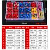 Venta caliente transfronteriza, 520 piezas en caja, terminal de presión en frío, terminal de crimpado, terminal termorretráctil, combinación de 18 tipos de caja de juego de terminales