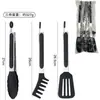 Frigideira Antiaderente Pinça Especial para Bife, Pinça de Silicone para Alimentos, Pinça de Churrasco, Resistente a Altas Temperaturas, Pinça de Cozinha Anti-Escaldante com Suporte
