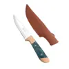Faca Mongol com Bainha de Couro, Faca de Cozinha para Carne de Mão, Faca para Carneiro de Mão, Faca para Frutas de Exterior