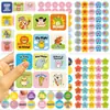 8 Tipos de Pegatinas de Collage Motivacionales, Lindos Dibujos Animados Divertidos para Niños, Pegatinas de Recompensa para Estudiantes para Decorar Teléfonos, Cuadernos y Botellas de Agua