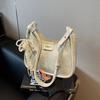 Bolsa de Ombro Textive Grande Capacidade Transfronteiriça Bolsa Simples Feminina 2025 Primavera Nova Moda Tendência Bolsa de Ombro Bolsa de Mão