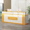 Caja simple moderno nuevo chino mostrador de bar mesa de recepción frontal de empresa mesa de recepción mostrador de tienda pequeña mesa de mostrador