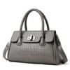 Bolsa High-end Bolsa Feminina Outono e Inverno Nova Moda Crocodilo Ombro Crossbody Bag Classic Western Style Bolsa Quadrada Pequena Portátil