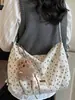 Bolsa Casual Estilo Preguiçoso Retrô para Mulheres, Bolsa Tote Simples de Novo Estilo com Grande Capacidade para Compras e Deslocamento, Bolsa de Ombro Único Transversal